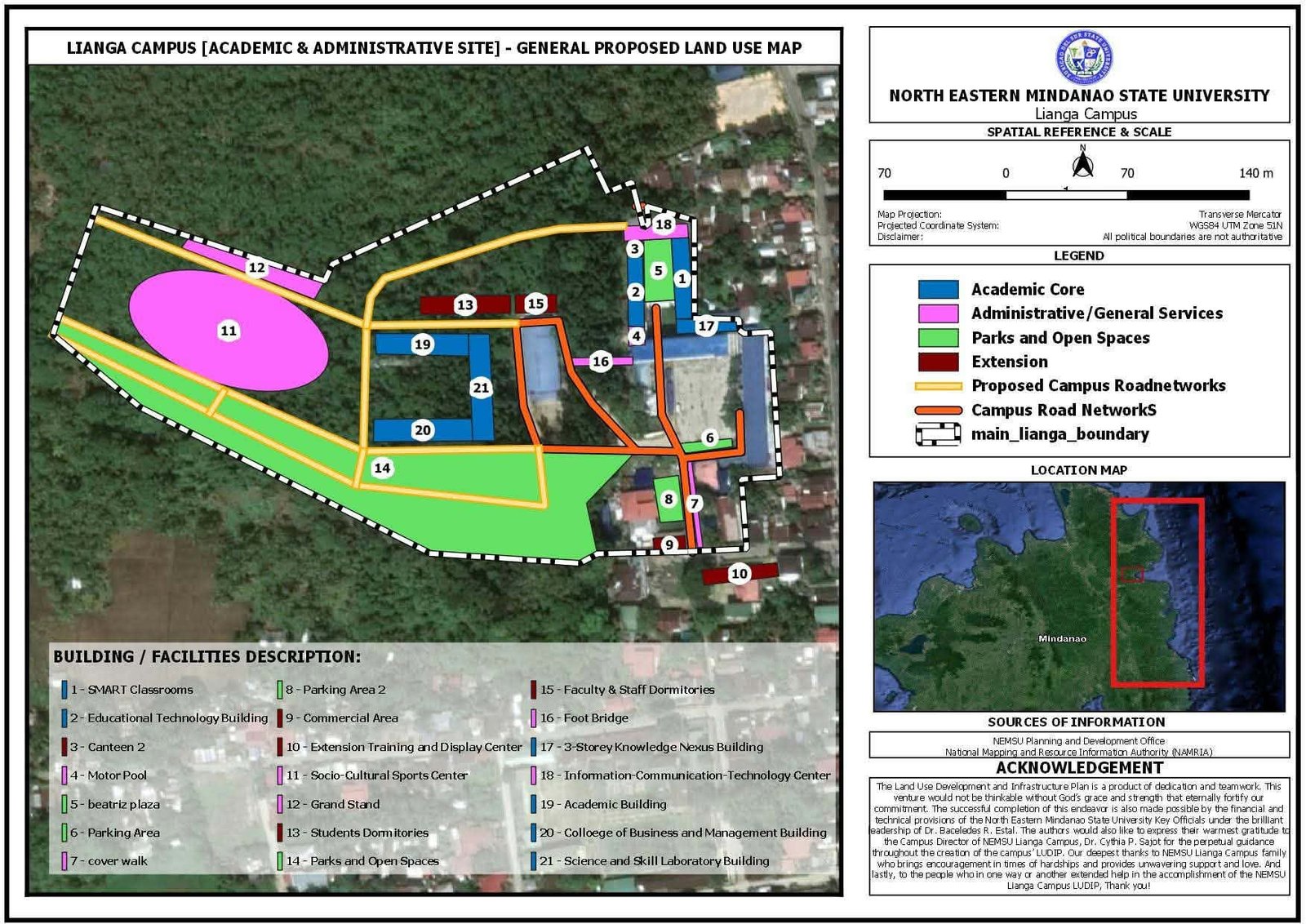 Land use map of the NEMSU Lianga main campus